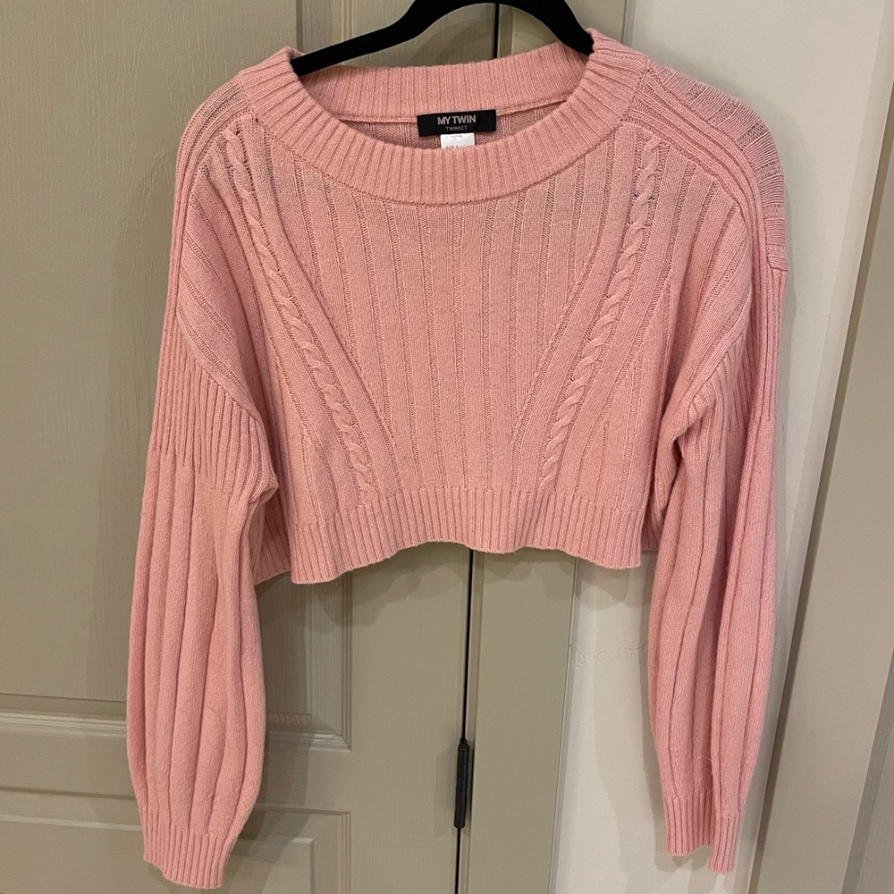 Twin-Set Pink Cropped Sweater from Italy